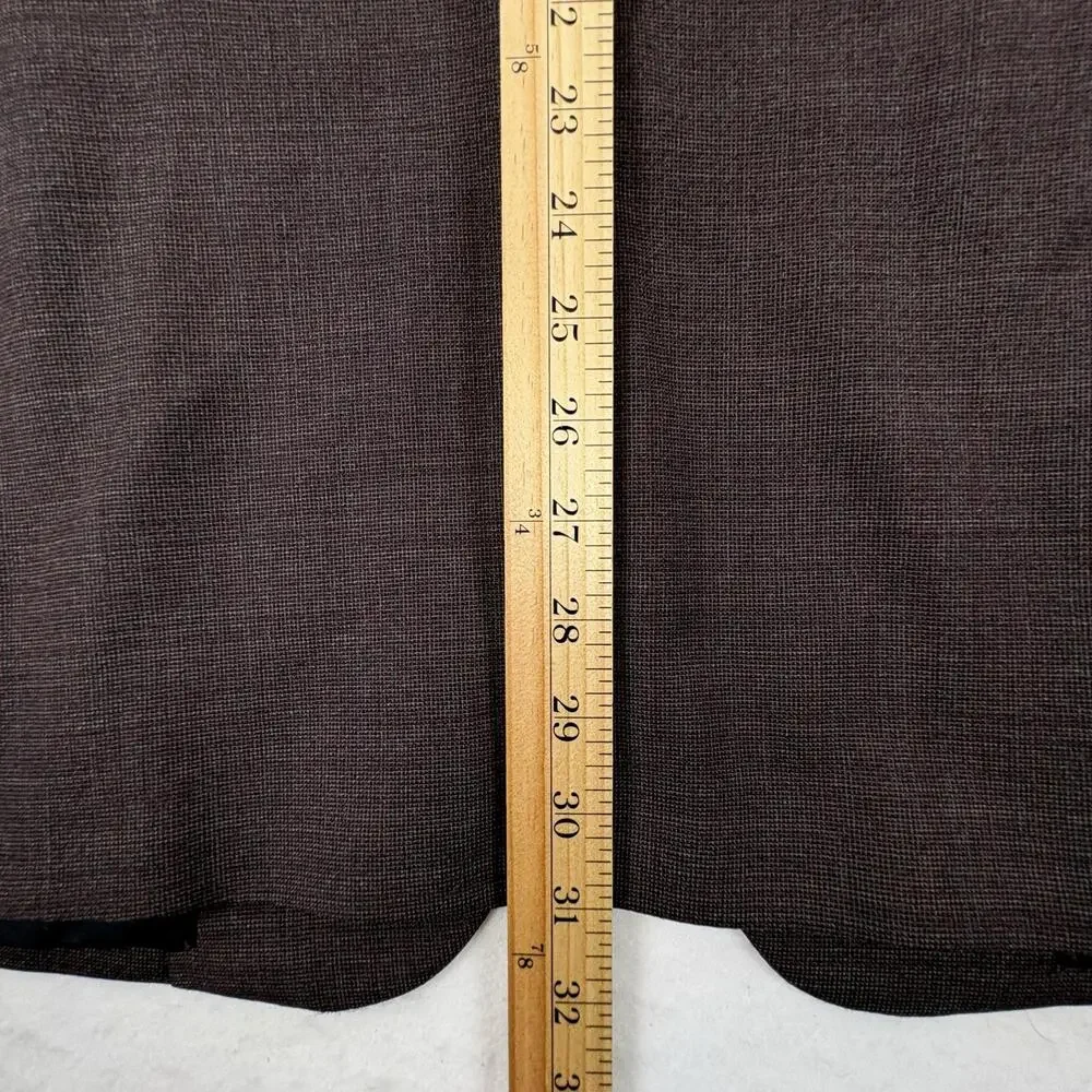 John Varvatos Sport Coat Blazer Mens 40L Brown Check 100% Wool Tweed Made Canada